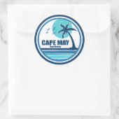 Cape May New Jersey Palmboom Vogels Ronde Sticker (Tas)