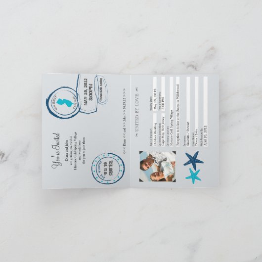 Cape May New Jersey Passport Uitnodiging voor een  (Binnen)