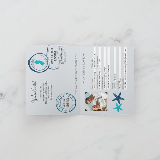 Cape May New Jersey Passport Uitnodiging voor een  (Binnen)