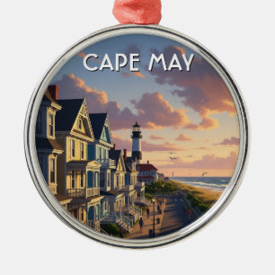 Cape May New Jersey Reisansichtkaart Metalen Ornament