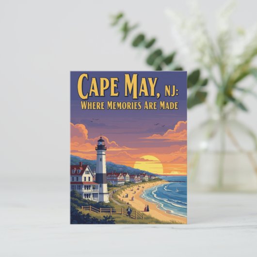  Cape May New Jersey Reizen Briefkaart (Staand voorkant)
