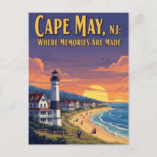  Cape May New Jersey Reizen Briefkaart (Voorkant)