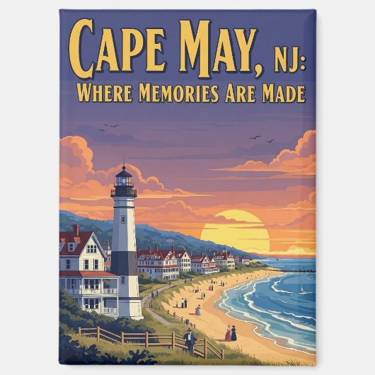 Cape May New Jersey Reizen Magneet (Voorkant)