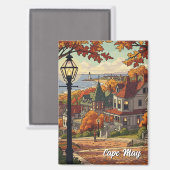  Cape May New Jersey Reizen Magneet (Voorkant / Achterkant)