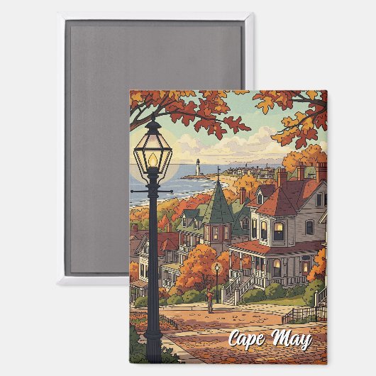  Cape May New Jersey Reizen Magneet (Voorkant / Achterkant)