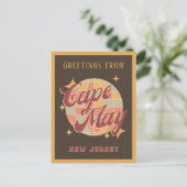 Cape May New Jersey Retro  Party Briefkaart (Staand voorkant)