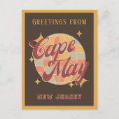 Cape May New Jersey Retro  Party Briefkaart (Voorkant)