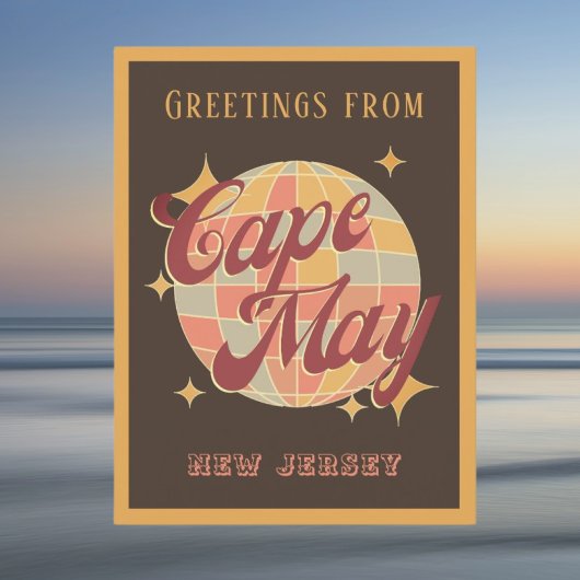 Cape May New Jersey Retro  Party Briefkaart