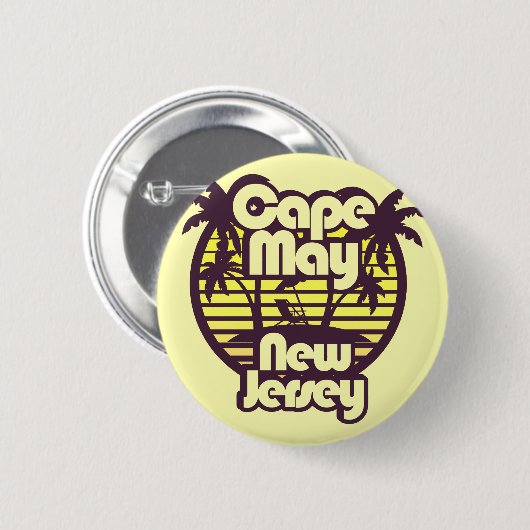 Cape May, New Jersey Ronde Button 5,7 Cm (Voorkant /achterkant)
