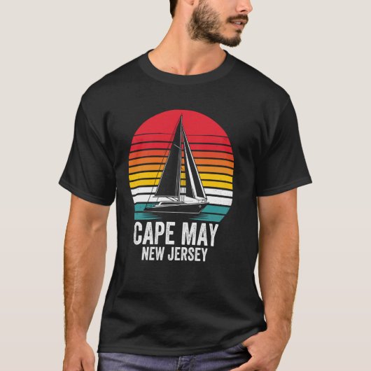 Cape May New Jersey, Sailing Cape May, Zeilboot Ca T-shirt (Voorkant)