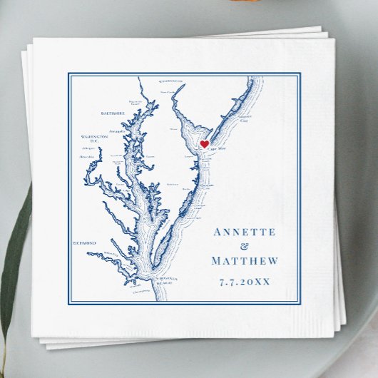 Cape May New Jersey Shore Map Elegant Wedding Servet