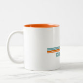 Cape May New Jersey Sun Palm Trees Tweekleurige Koffiemok (Links)