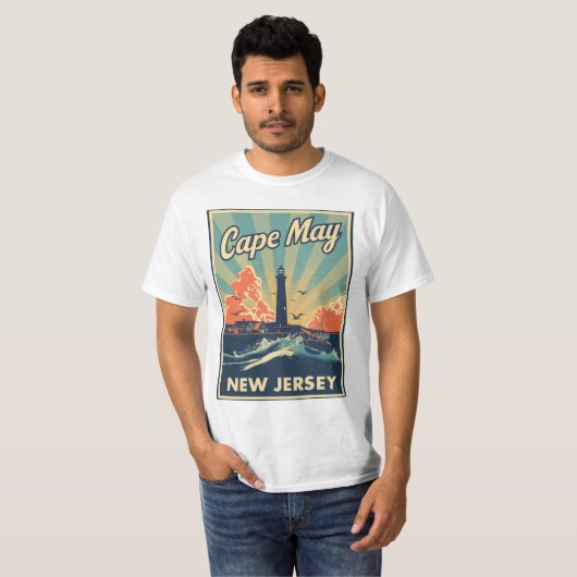 Cape May, New Jersey T-shirt (Voorkant volledig)