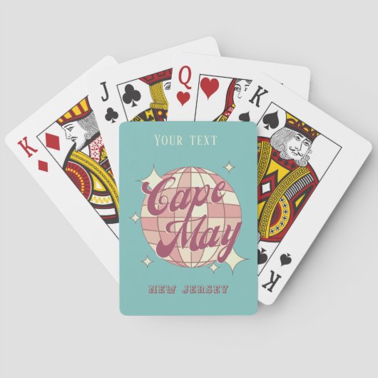 Cape May New Jersey vakantie strand spel Pokerkaarten (Achterkant)