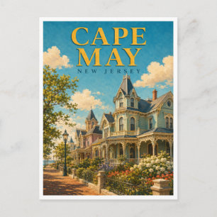 Cape May New Jersey Victoriaanse District GeoSaga Briefkaart