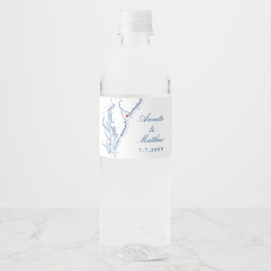Cape May New Jersey Wedding Waterfles Etiket (Voorkant)