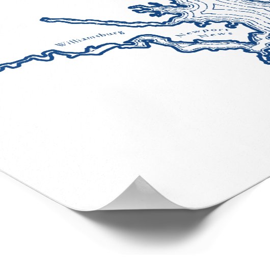 Cape May NJ Bruiloft Moderne Kaart Gastenboek Post Poster (Hoek)