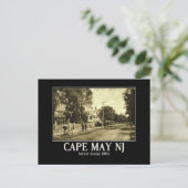 Cape May NJ Hughes St, jaren 1910 Briefkaart (Staand voorkant)