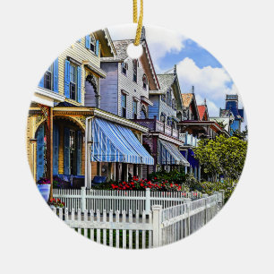 Cape May NJ - Kleurrijke Victoriaanse Straat Keramisch Ornament
