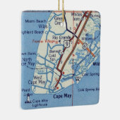 Cape May NJ Map Keramisch Ornament (Rechts)