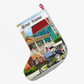 Cape May NJ – Paardentram Grote Kerstsok (Achterkant (Hangend))