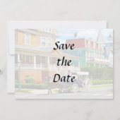 Cape May NJ Paardentram Save The Date (Achterkant)