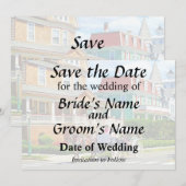 Cape May NJ Paardentram Save The Date (Voorkant / Achterkant)