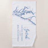 Cape May NJ Persoonlijk Afscheid Weekend Strandlaken (Voorkant)