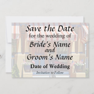 Cape May NJ - Portiek Met Rieten Stoel Save The Date