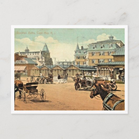 Cape May NJ, Stockton Baths,  Briefkaart (Voorkant)