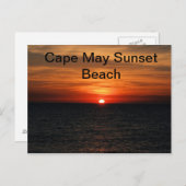 Cape May NJ Sunset Beach Briefkaart (Voorkant / Achterkant)