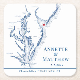 Cape May NJ Wedding Party Cocktail Hour Drink Kartonnen Onderzetters