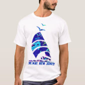 Cape May, NJ Zeilboot Vakantie T-shirt (Voorkant)