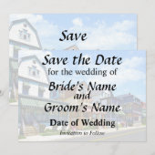 Cape May NJ - Zusters die langs Perry Street lopen Save The Date (Voorkant / Achterkant)