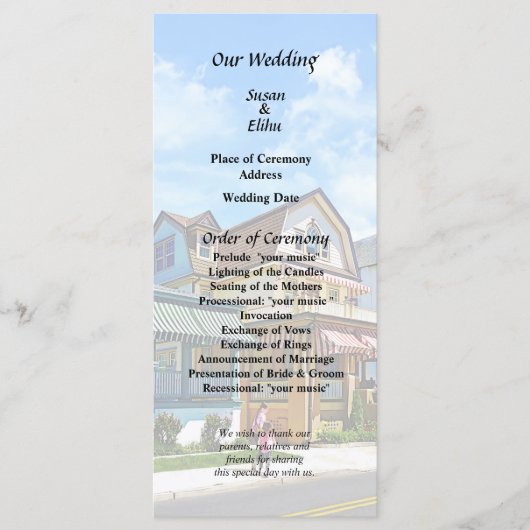 Cape May NJ - Zusters die Perry Street aflopen Programmakaart (Voorkant)