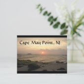Cape May Point, NJ at sunset greeting card Briefkaart (Staand voorkant)