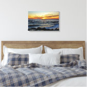 Cape May Point Sunset Canvas Afdruk (Insitu (Slaapkamer))