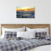 Cape May Point Sunset Canvas Afdruk (Insitu (Slaapkamer))