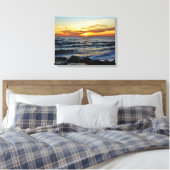 Cape May Point Sunset Canvas Afdruk (Insitu (Slaapkamer))