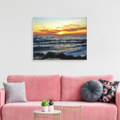 Cape May Point Sunset Canvas Afdruk (Insitu (Woonkamer))