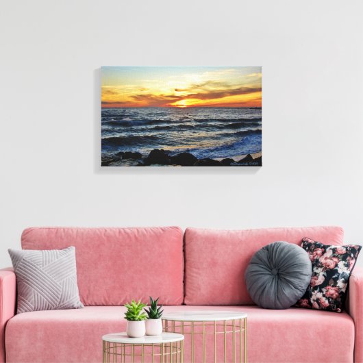 Cape May Point Sunset Canvas Afdruk (Insitu (Woonkamer))