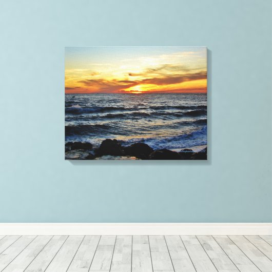 Cape May Point Sunset Canvas Afdruk (Insitu (Houten vloer))
