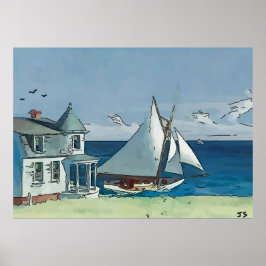 Cape May Sail Boat Poster
