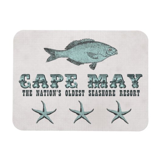 Cape May Seashore Resort Magnet Magneet (Horizontaal)
