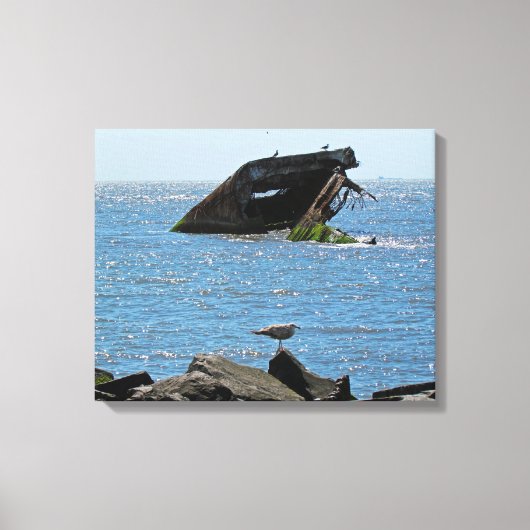 Cape May Shipwreck Canvas Afdruk (Voorkant)