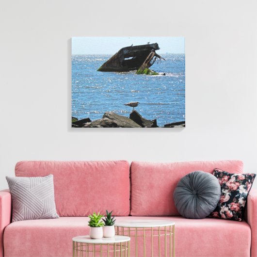 Cape May Shipwreck Canvas Afdruk (Insitu (Woonkamer))