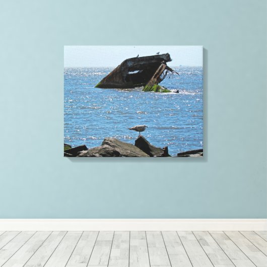 Cape May Shipwreck Canvas Afdruk (Insitu (Houten vloer))