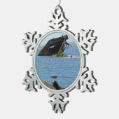 Cape May Shipwreck Tin Sneeuwvlok Ornament (Rechts)