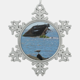 Cape May Shipwreck Tin Sneeuwvlok Ornament