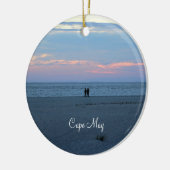Cape May-strand zonsondergang Keramisch Ornament (Links)